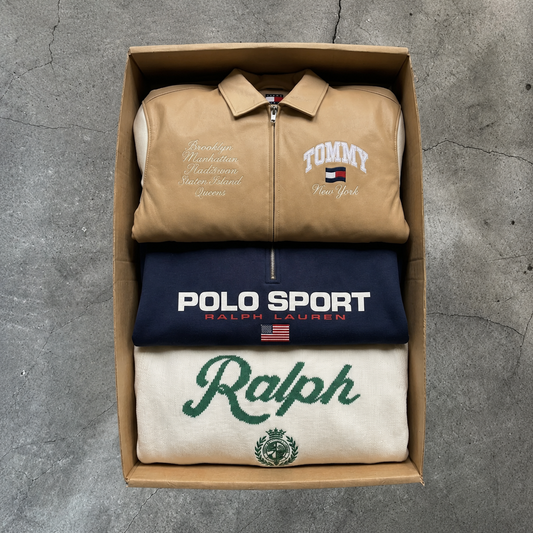 RALPH LAUREN E TOMMY HILFIGER BOX - 3 PEZZI MYSTERY BOX