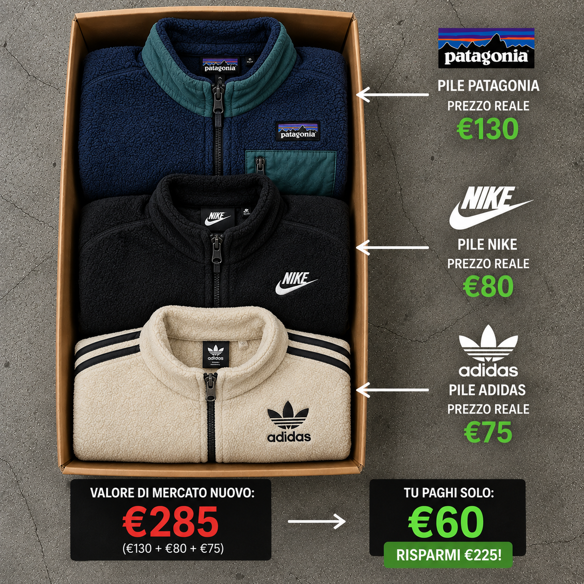 BRANDED FLEECE – 3 PEZZI MYSTERY BOX