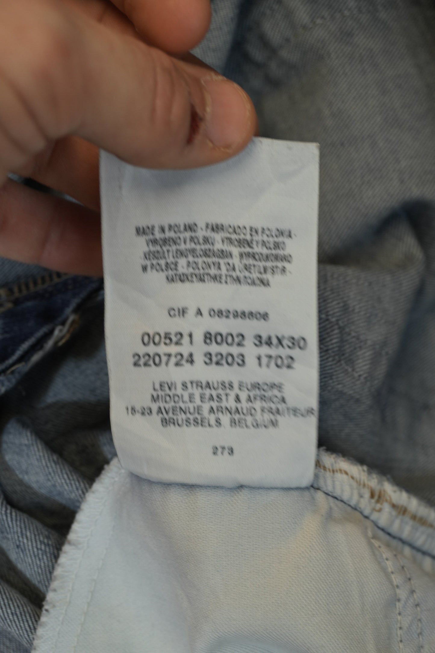 Levi's 521 W34 L28 #304